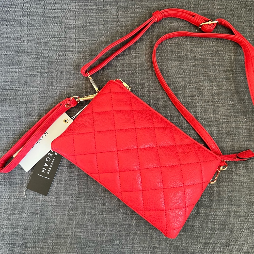 NWT ISABELLE VEGAN CROSSBODY BAG WRISTLET CLUTCH